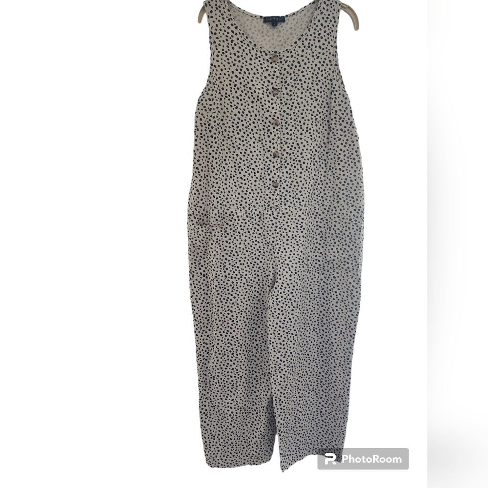 Wishlist Apparel Sleeveless Button Front Boilersuit